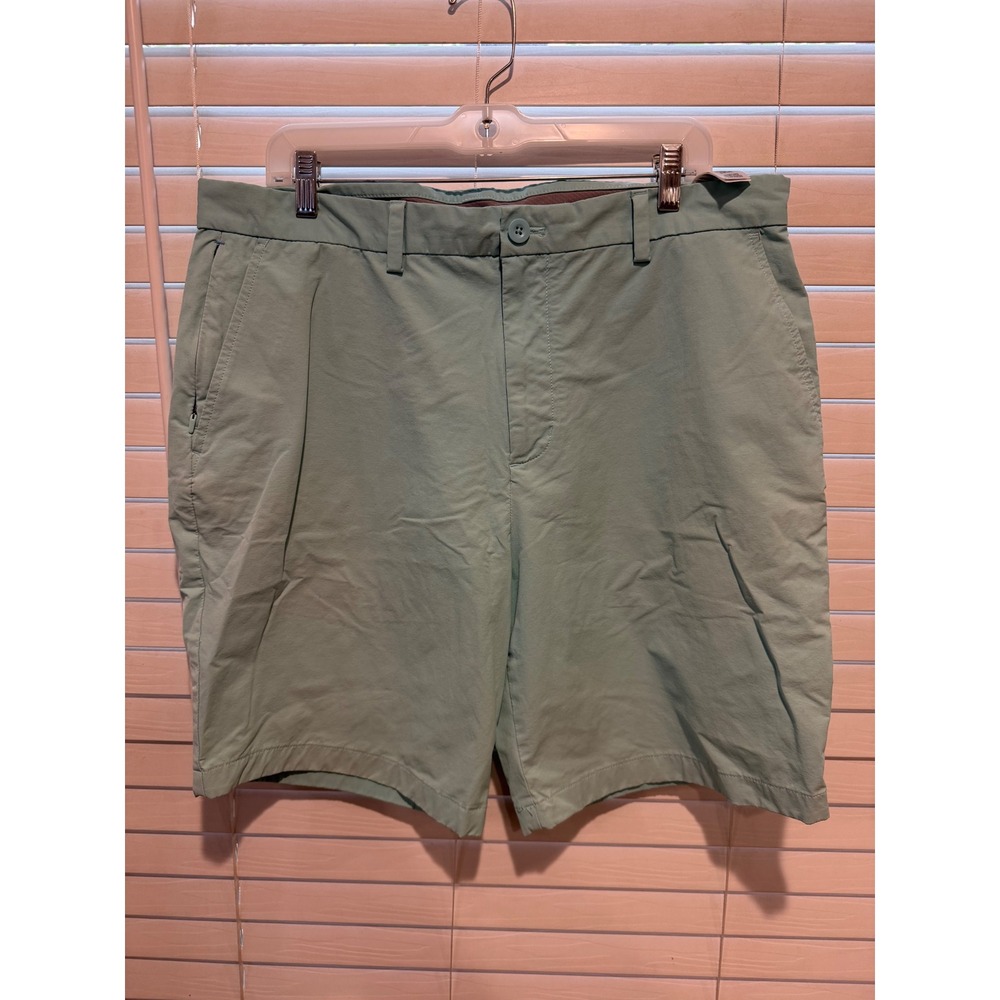 Vineyard Vines On-The-Go Shorts Mens 36 Sage Green Stretch OTG Chino 8in Inseam